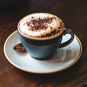 A cup of cappuccino
