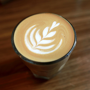 A cup of Flat White coffee