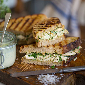 A Chicken Mayo sandwich